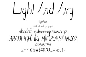 Font Light And Airy Handwriting Air, a Sans Serif Font by PageLightStudios