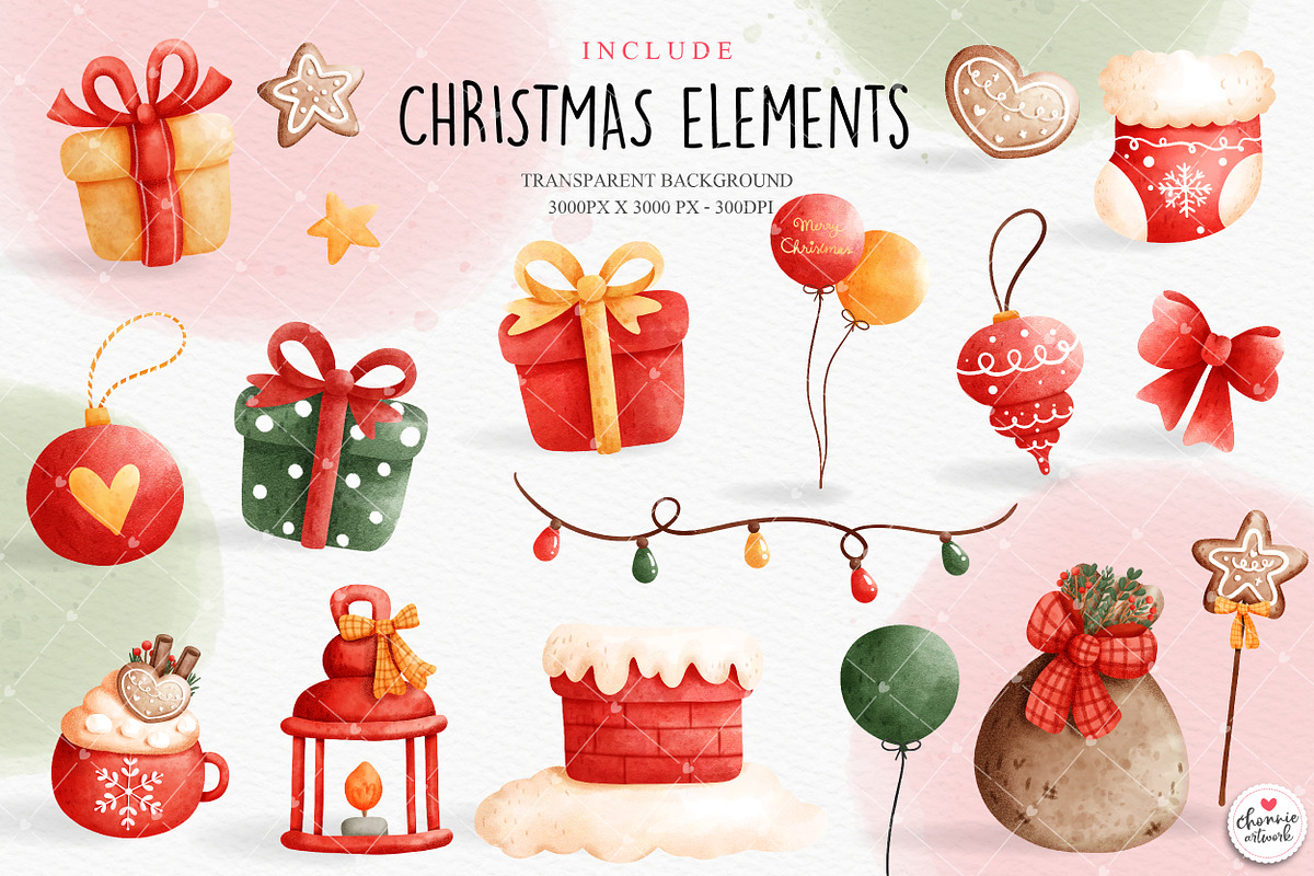 Christmas gnome clipart, an Illustration by Chonnieartwork (Photo 8 of 8)