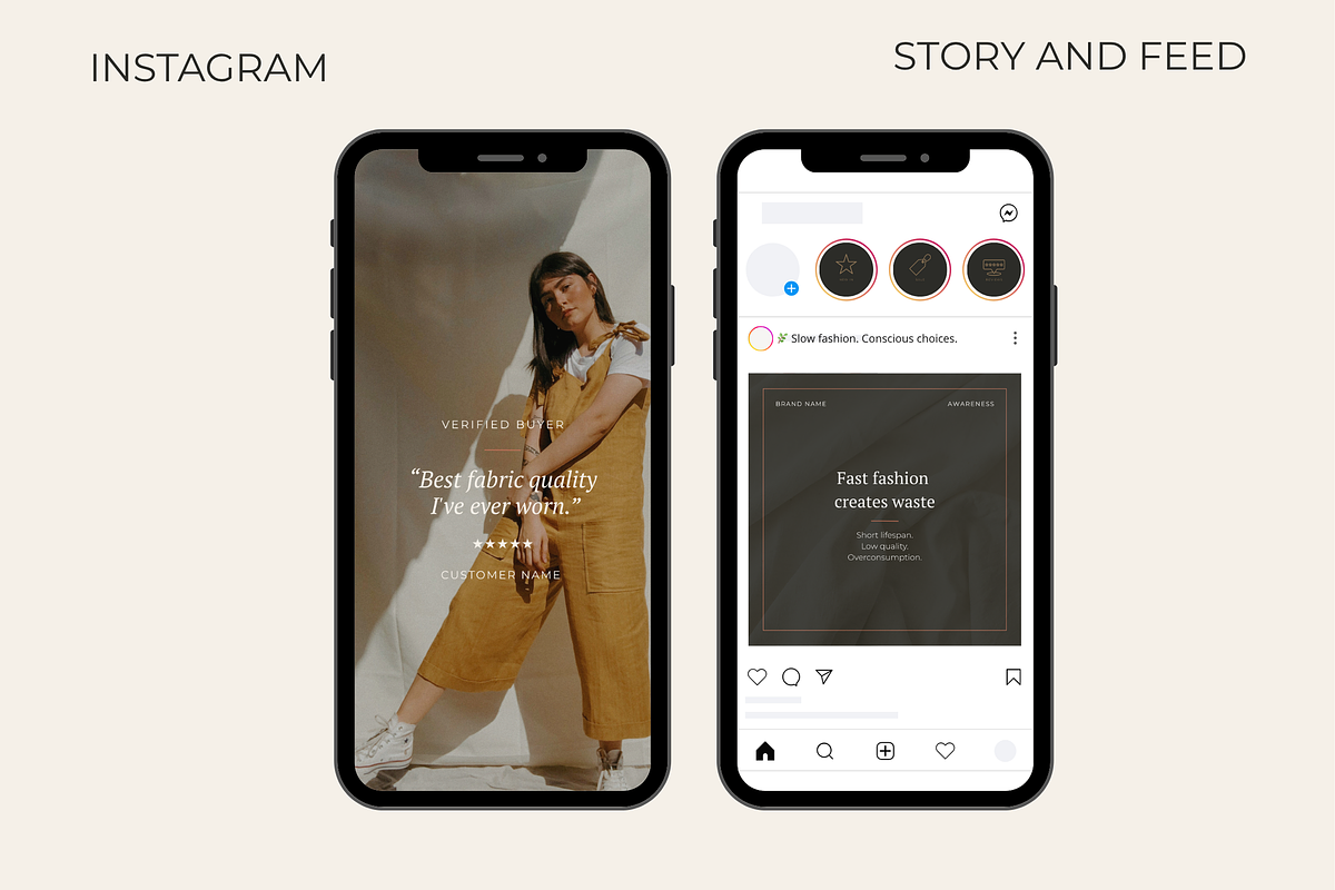 Sustainable Fashion Instagram Kit, a Social Media Template by Kriti Designs (Photo 8 of 9)