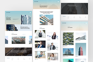 Architecture Responsive PSD & Sketch