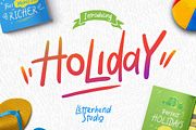 Holiday Font, a Sans Serif Font by Letterhend Studio (Thumbnail 1 of 10)