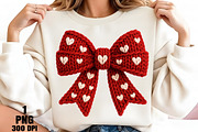 Yarn Faux Valentine's Day Bow PNG, an Illustration by Daily.Designs (Thumbnail 2 of 5)