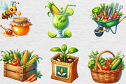 Summer Farming Time Clipart PNG, an Illustration by Black Bird Studio (Thumbnail 5 of 6)
