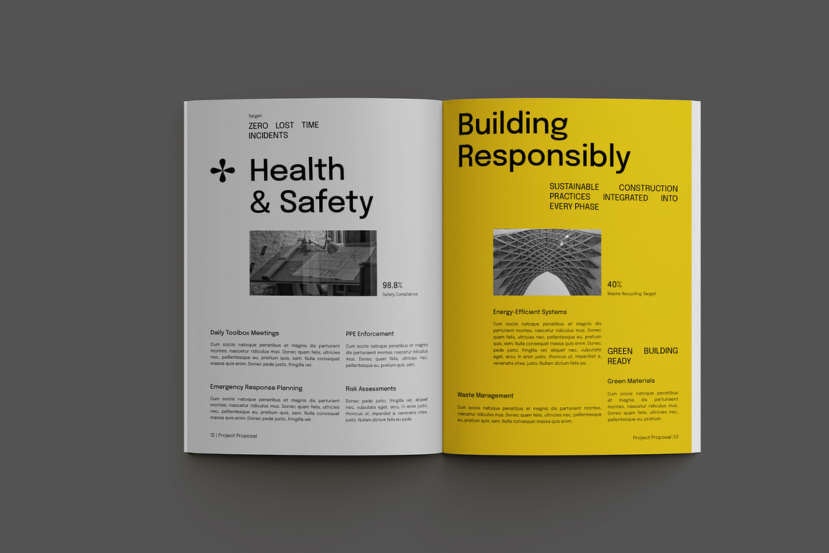 Yellow Construction Project Proposal, a Brochure Template by Neermana (Photo 8 of 11)