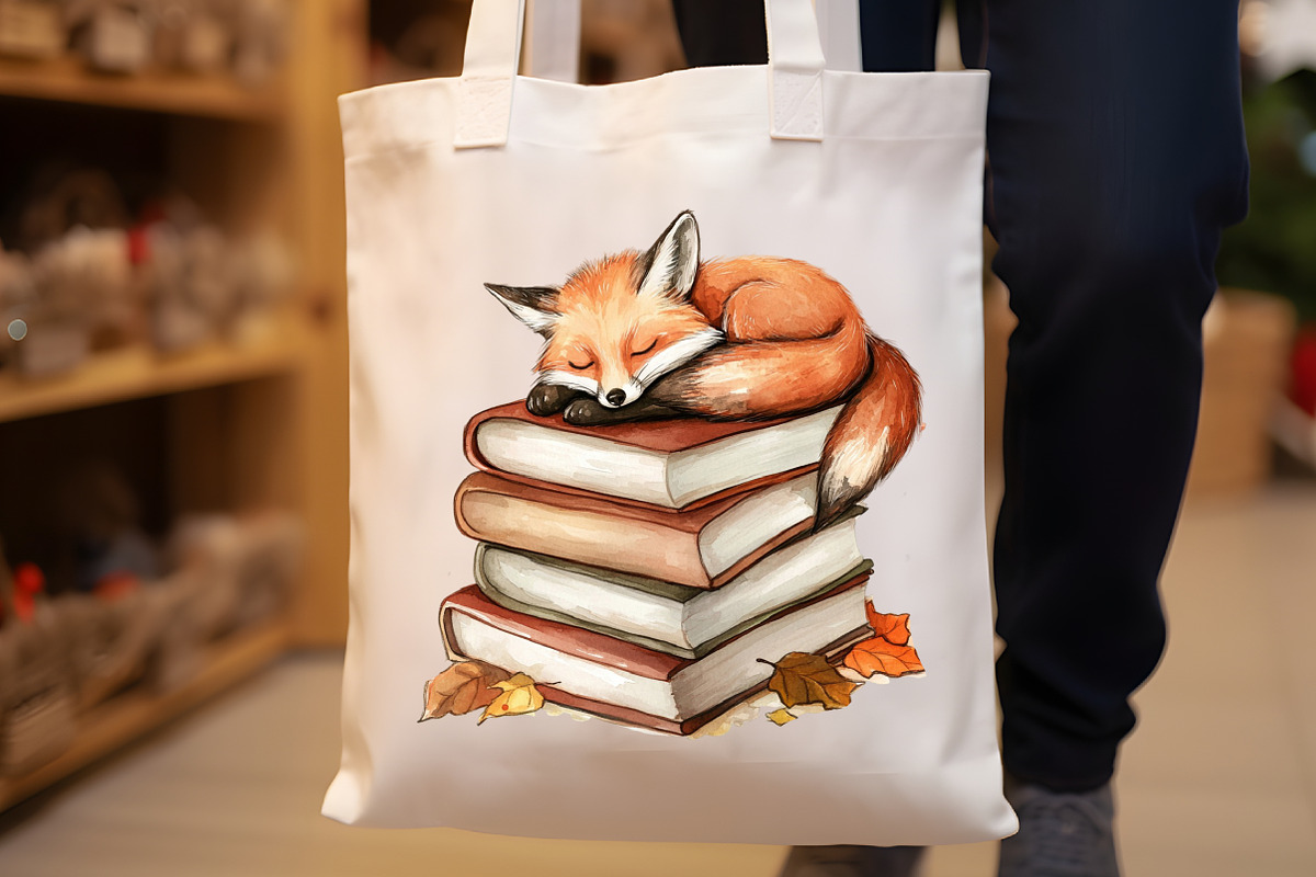 Watercolor Fall Book Stack Clipart, an Illustration by Rose Art (Photo 5 of 7)