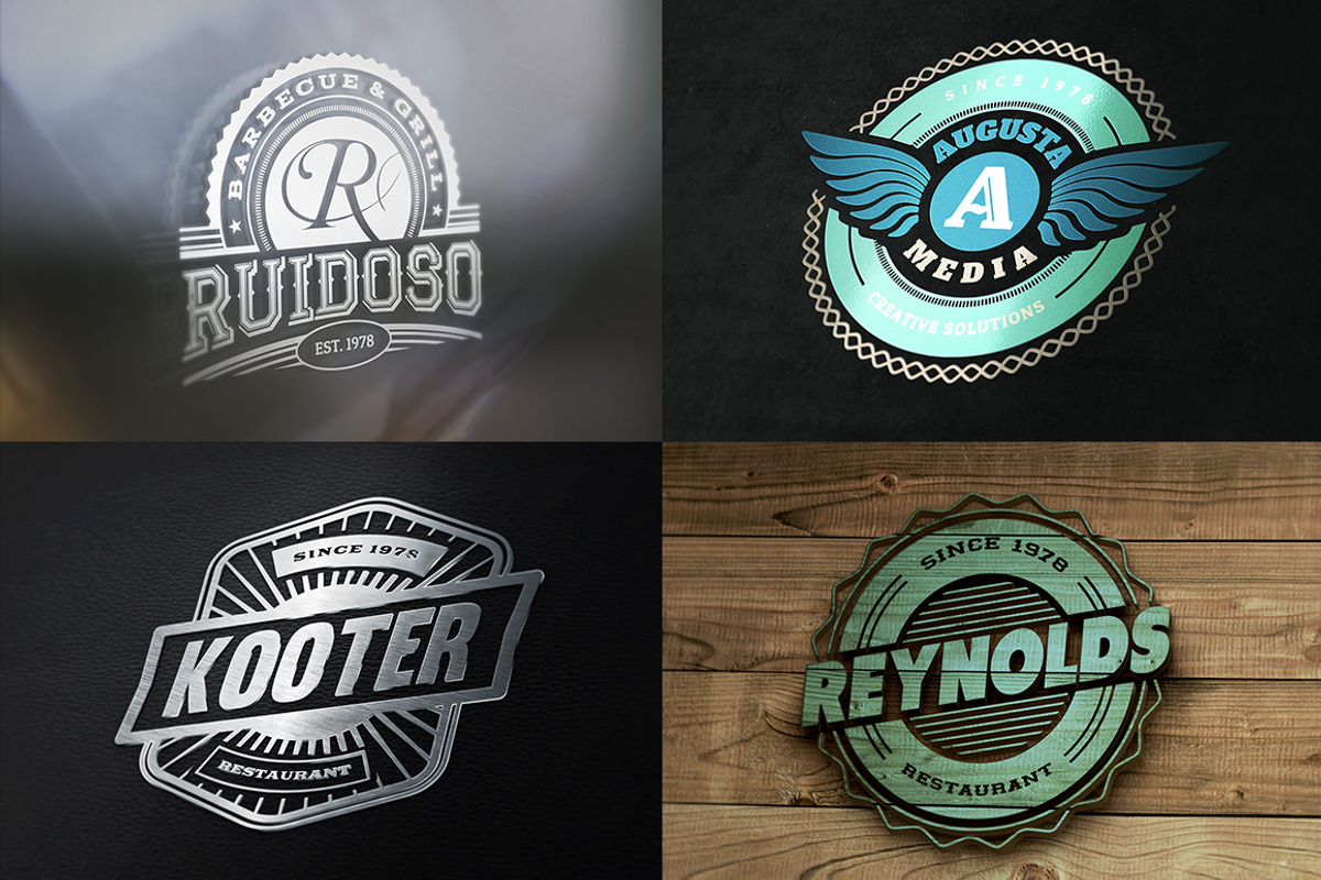 13 Retro Signs or Badges v.3 preview 3