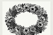 50 Elegant Floral Oval Mirror Frame, a Decorative Illustration by Amazin_art (Thumbnail 15 of 34)