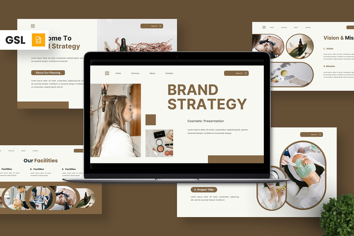 Brand Strategy - Cosmetic GSL, a Presentation Template by Deepslide Studio (Photo 1 of 6)
