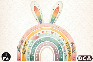 Watercolor Boho Rainbow PNG, an Illustration by DreamCafeArt