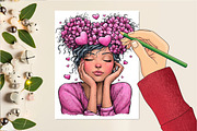 Whimsical Valentine’s Day Clipart, an Illustration by DreamCafeArt (Thumbnail 6 of 6)