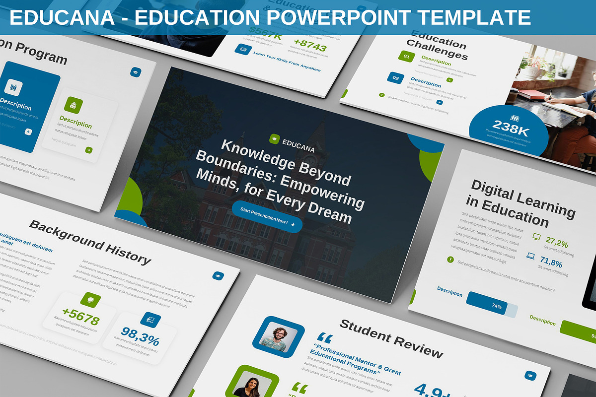 Educana - Education Powerpoint, a Presentation Template by SlideFactory (Photo 1 of 4)