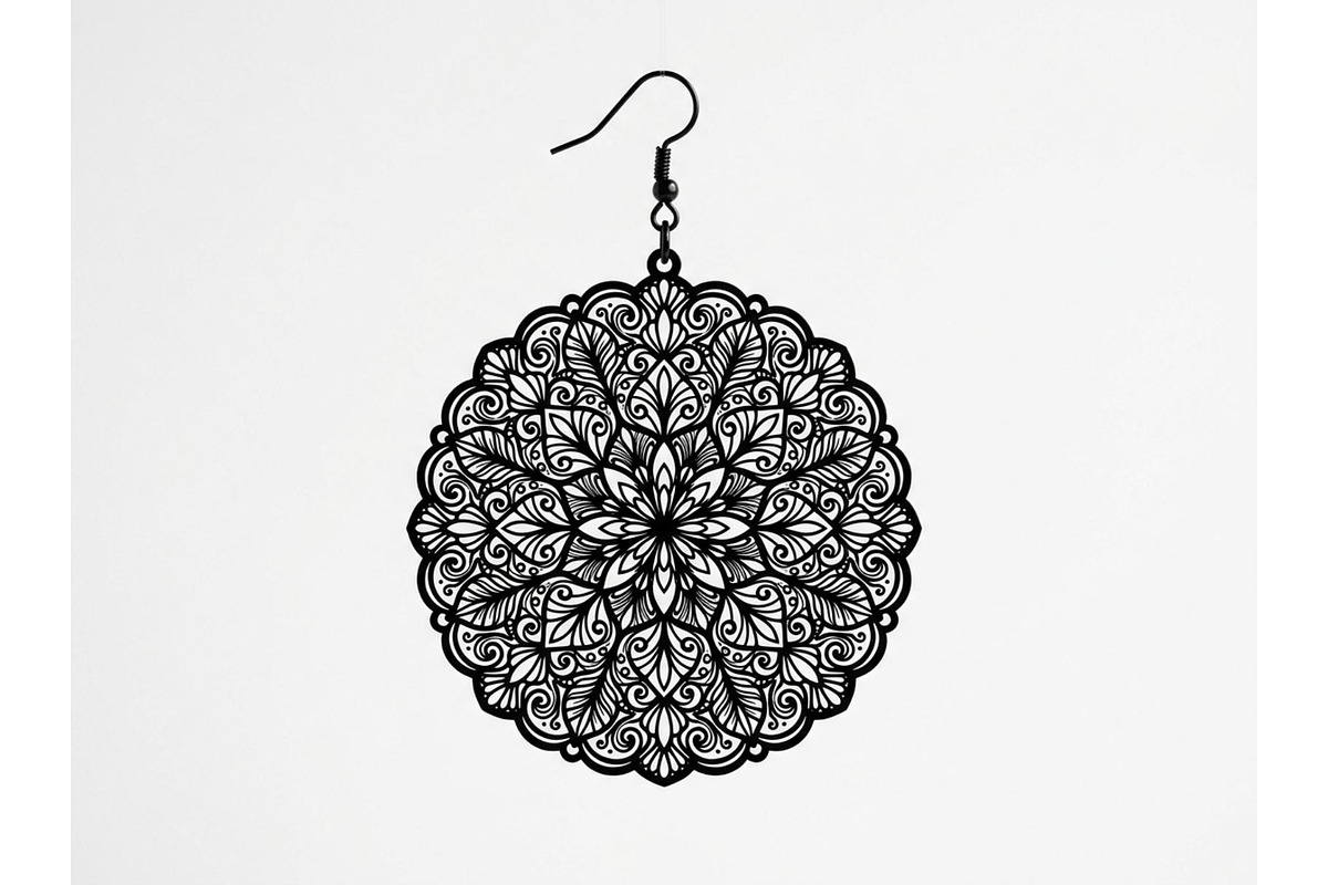 Mandala Earring SVG Bundle, an Object Graphic by musafir_fashion (Photo 6 of 10)