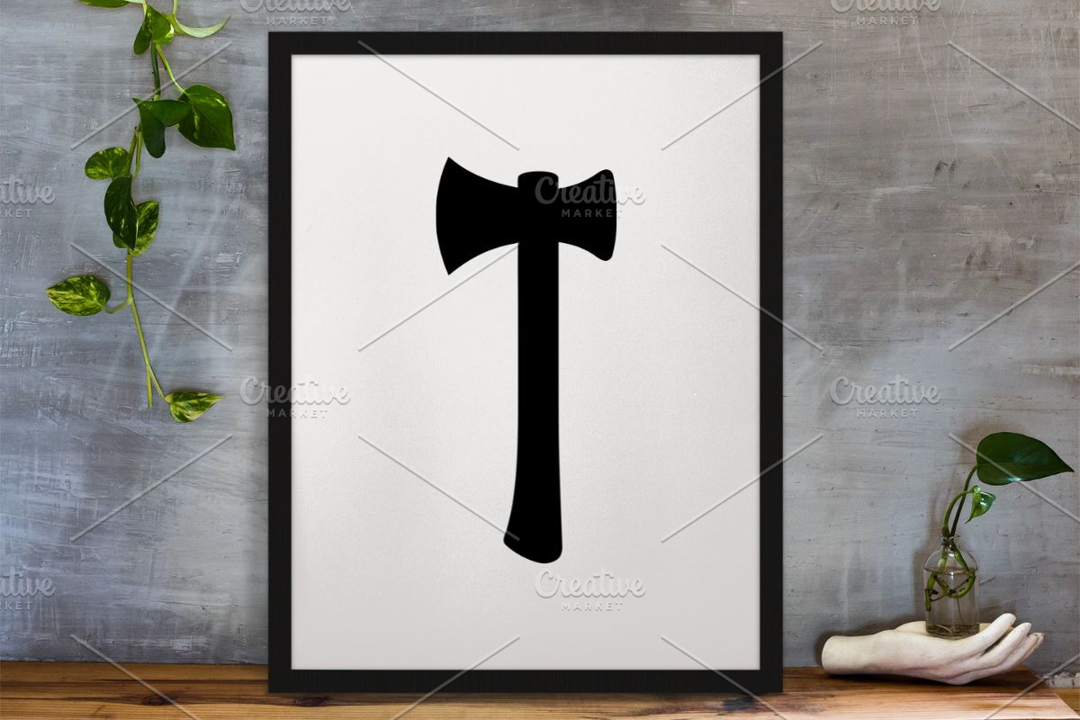 Axe Silhouette SVG, an Object Illustration by newminddesign (Photo 3 of 3)
