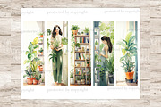 Plant Lover Bookmark | Botanical, a Person Illustration by GlamArtZhanna (Thumbnail 2 of 3)