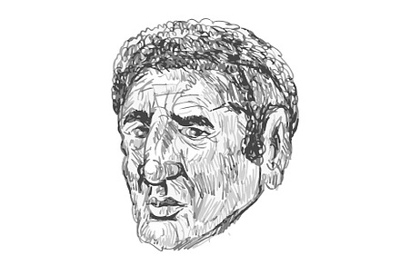 African American Man in Pensive Mood, an Illustration by patrimonio