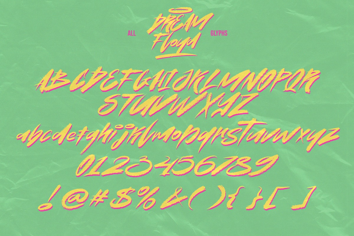 Dream Floyd | Retro Brush Font, a Blackletter Font by Ardana Creative (Photo 10 of 11)