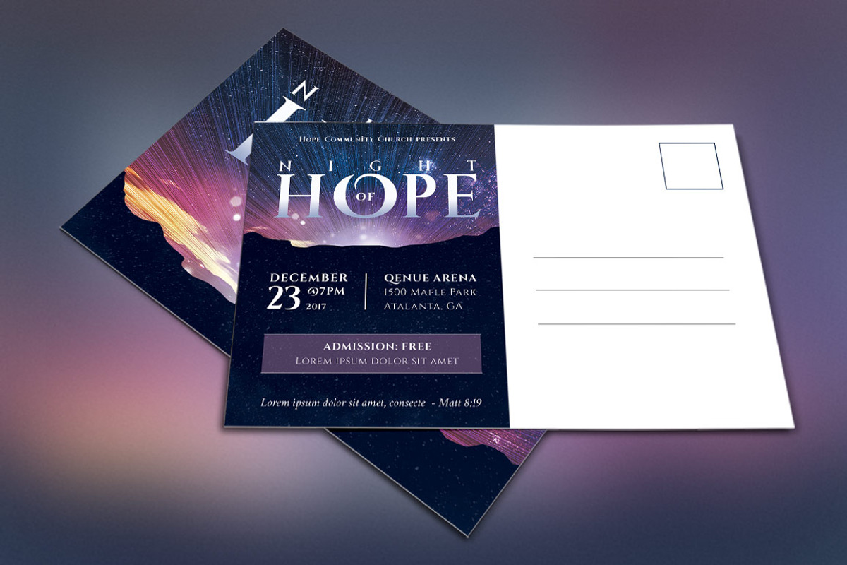 Christmas Hope Cantata Postcard, a Flyer Template by Godserv Designs (Photo 2 of 8)