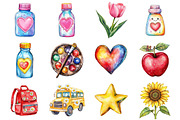 Preppy Back to School Clipart PNG, a Seasonal Illustration by CitraGraphics (Thumbnail 2 of 4)