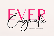 Ever Enigmatic Font Duo, a Script Font by theinkaffair (Thumbnail 1 of 9)