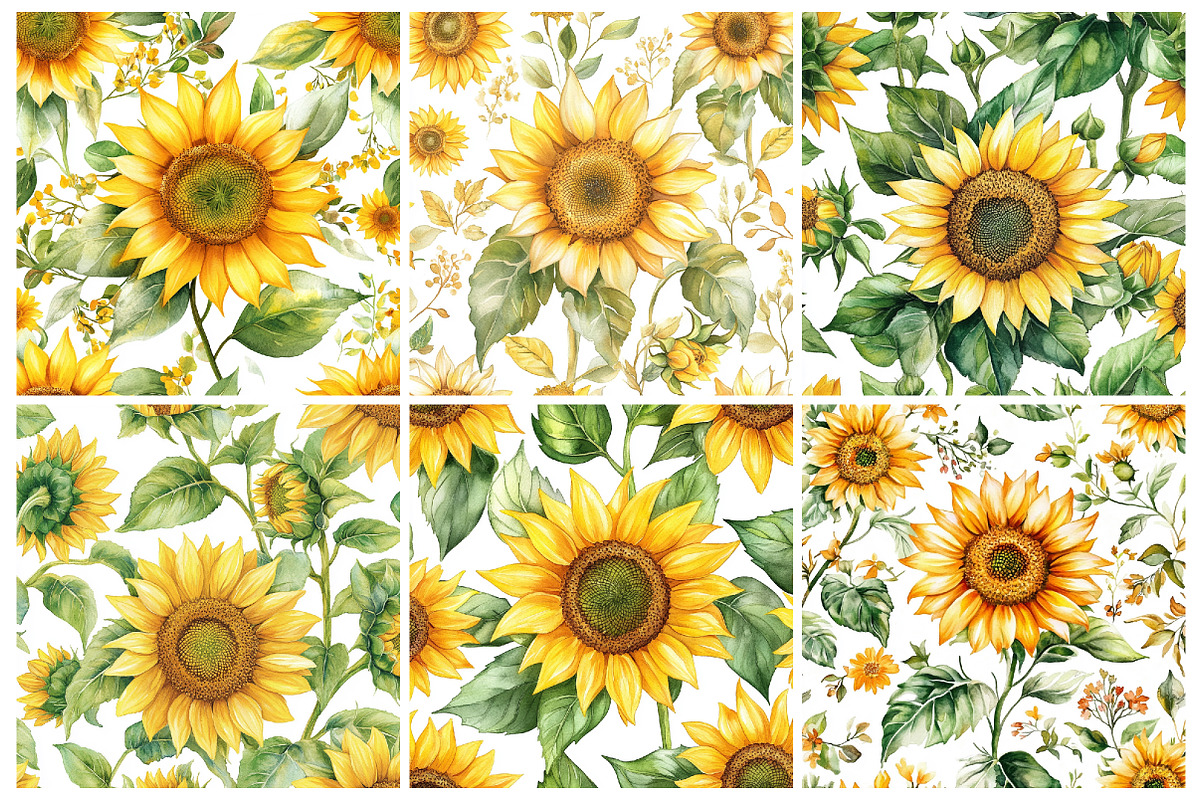 Sunflowers Seamless Pattern, a Pattern Graphic by CitraGraphics (Photo 4 of 5)