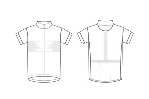 Sport T-shirt Fashion Flat Template