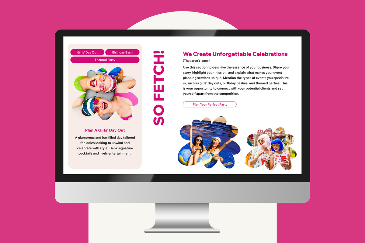 Party Planner Wix Studio Template, a Wix Template by Collette Collabs (Photo 2 of 7)