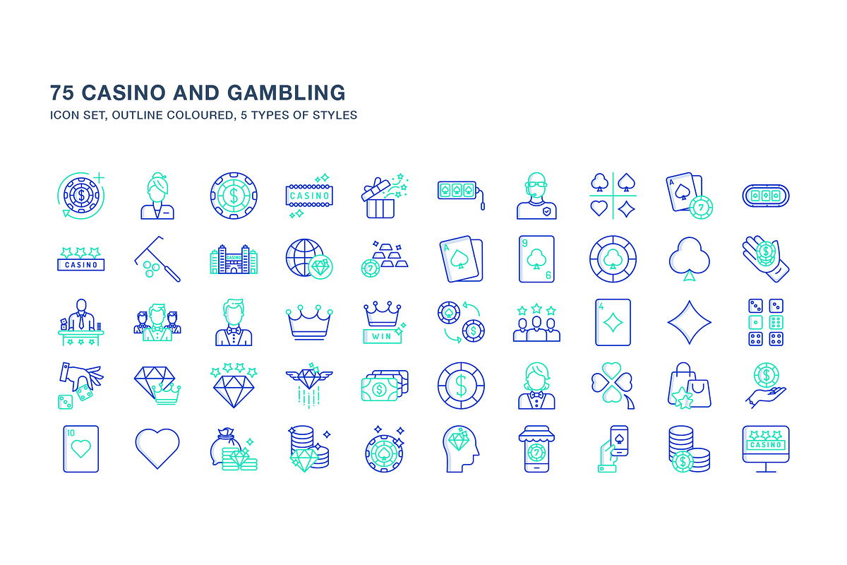 Casino and gambling icon set, an Icon by Icongeek26 (Photo 5 of 6)