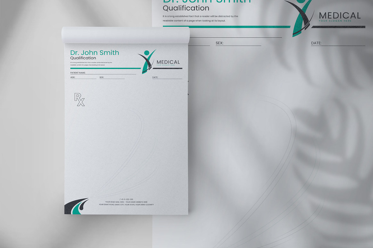 Doctor prescription pad design, a Stationery Template by Tanmoy Topu (Photo 2 of 2)
