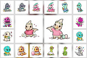 84 Cute Easter Dino Transparent PNG, an Object Graphic by XPERTDESIGNER (Thumbnail 3 of 5)