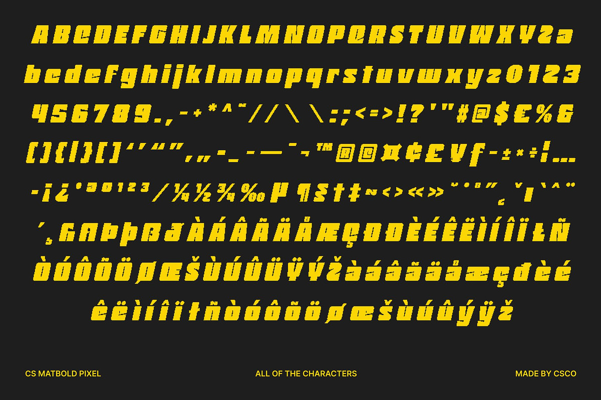 CS Matbold Pixel, a Sans Serif Font by Craft Supply Co. (Photo 8 of 8)