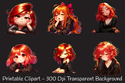 Funny Lazy Red-Haired Woman, an Illustration by RobertsArt (Thumbnail 3 of 7)