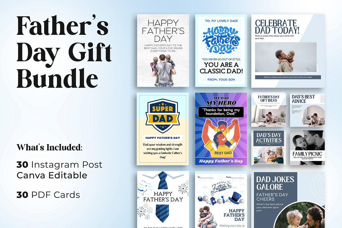 Father's Day Social Media Bundle, a Social Media Template by Snapybiz (Photo 2 of 9)