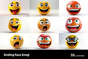 Smiling Face Emojis. 35 images, an Object Illustration by Handmadefont (Thumbnail 4 of 10)