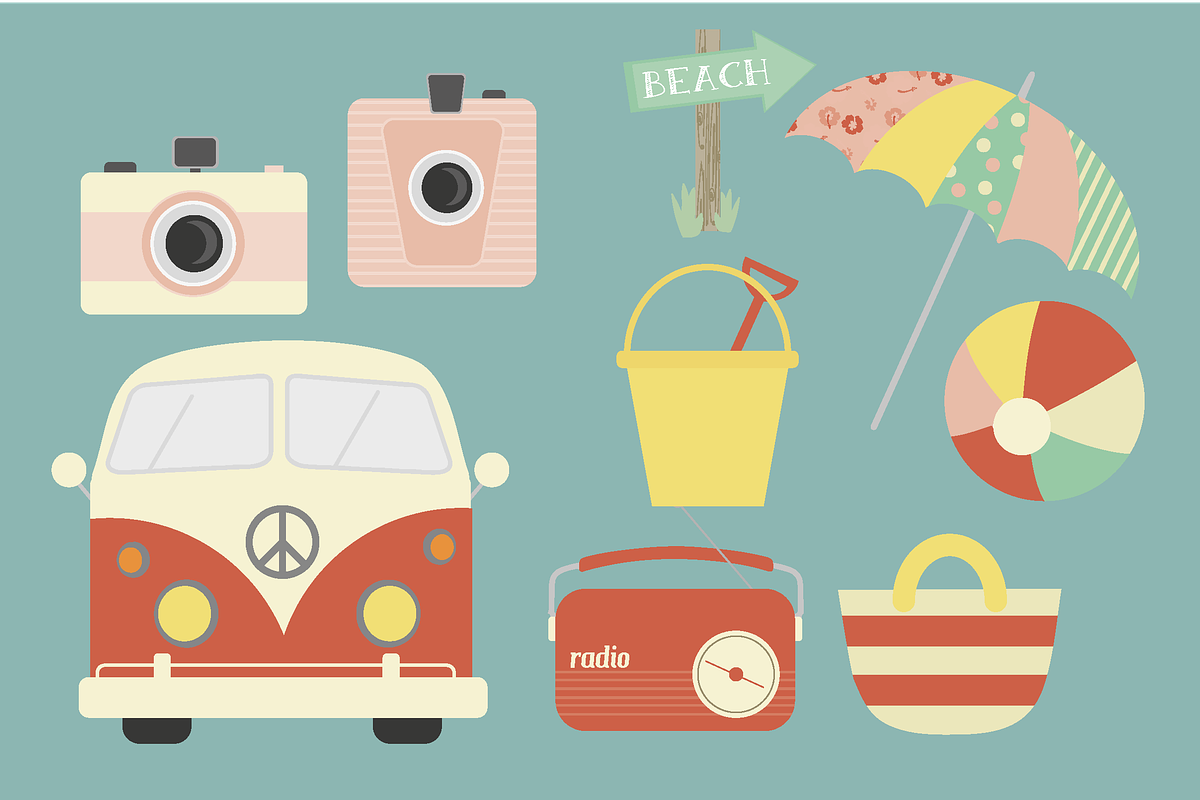 Retro Summer, a Food Illustration by Poppymoondesign (Photo 3 of 5)