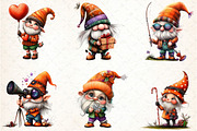 Stylish Gnome Clipart, an Illustration by DreamCafeArt (Thumbnail 2 of 8)
