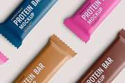 Protein Bar Mockup, a Packaging Mockup by GraphicWave (Thumbnail 6 of 9)