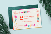 Bright & Cheerful Holiday Postcards, a Card Template by mina (Thumbnail 1 of 3)