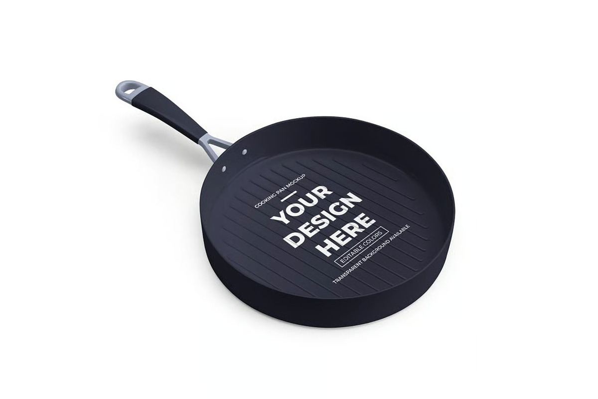 Cooking Pan Mockup Template Set, a Household Mockup by DesignRushMarket (Photo 5 of 10)