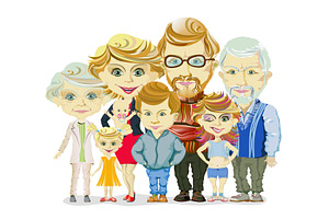 Happy family illustration, a Person Illustration by Yayasya