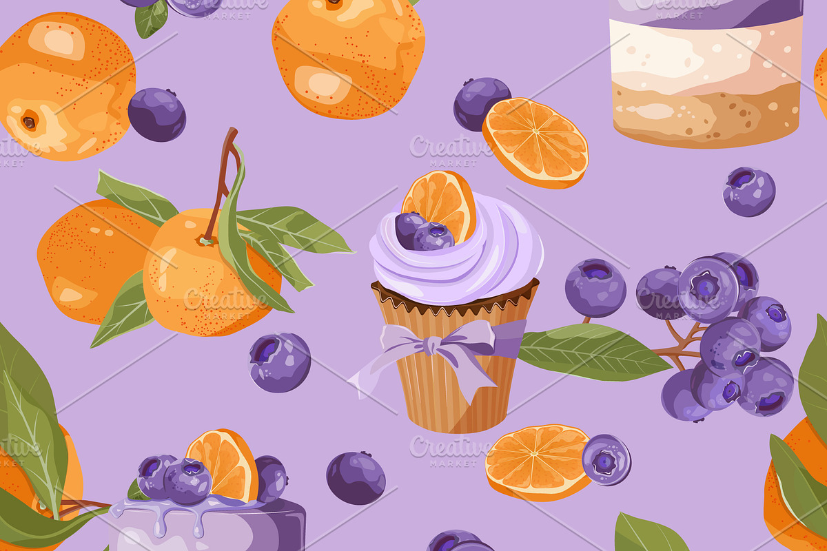 Berry & Pastry Seamless Patterns Set, a Pattern Graphic by artdemidova (Photo 12 of 12)