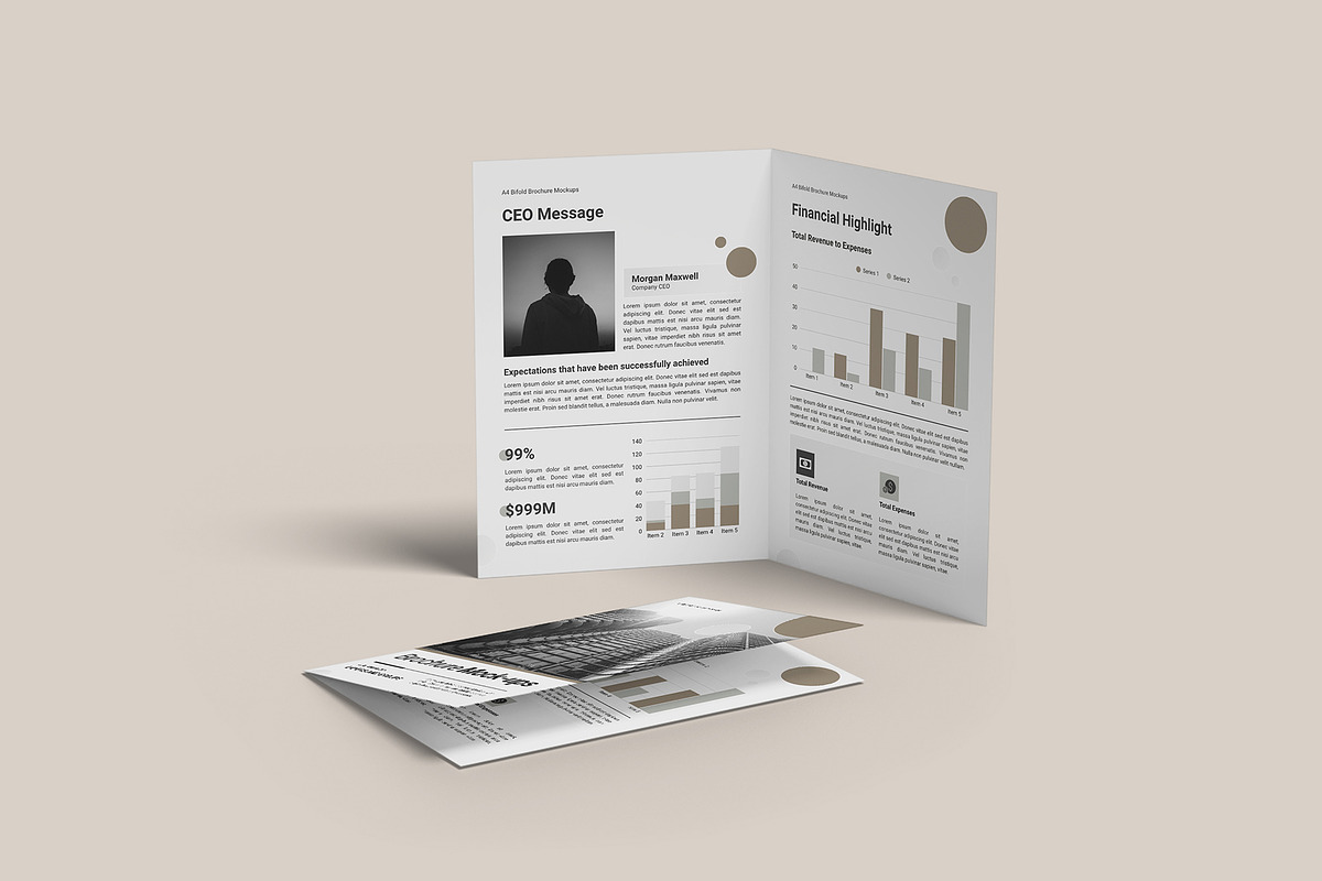 A4 Bifold Brochure Mockups, a Brochure Template by Graphic Aesthetic (Photo 10 of 21)