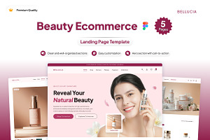 Beauty Ecommerce Website Template, a Landing Page Template by Font Kingdom