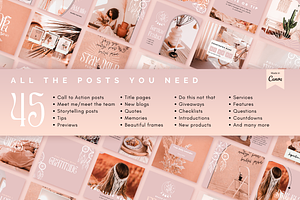 Instagram Post Templates - Boho