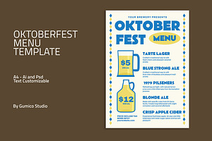 Oktoberfest Menu, a Stationery Template by Gumico Studio.