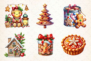 Christmas Gingerbread Clipart Bundle, a Work Illustration by Dream Creation (Thumbnail 2 of 4)
