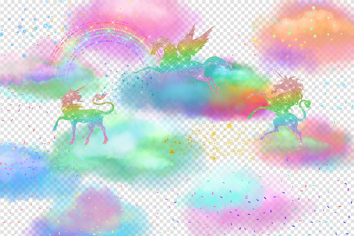 Unicorn Sprinkles Clip Art, an Illustration by Digital Curio (Photo 2 of 3)