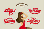 Pin up font and illustration, a Font by Gleb Guralnyk (Thumbnail 4 of 4)