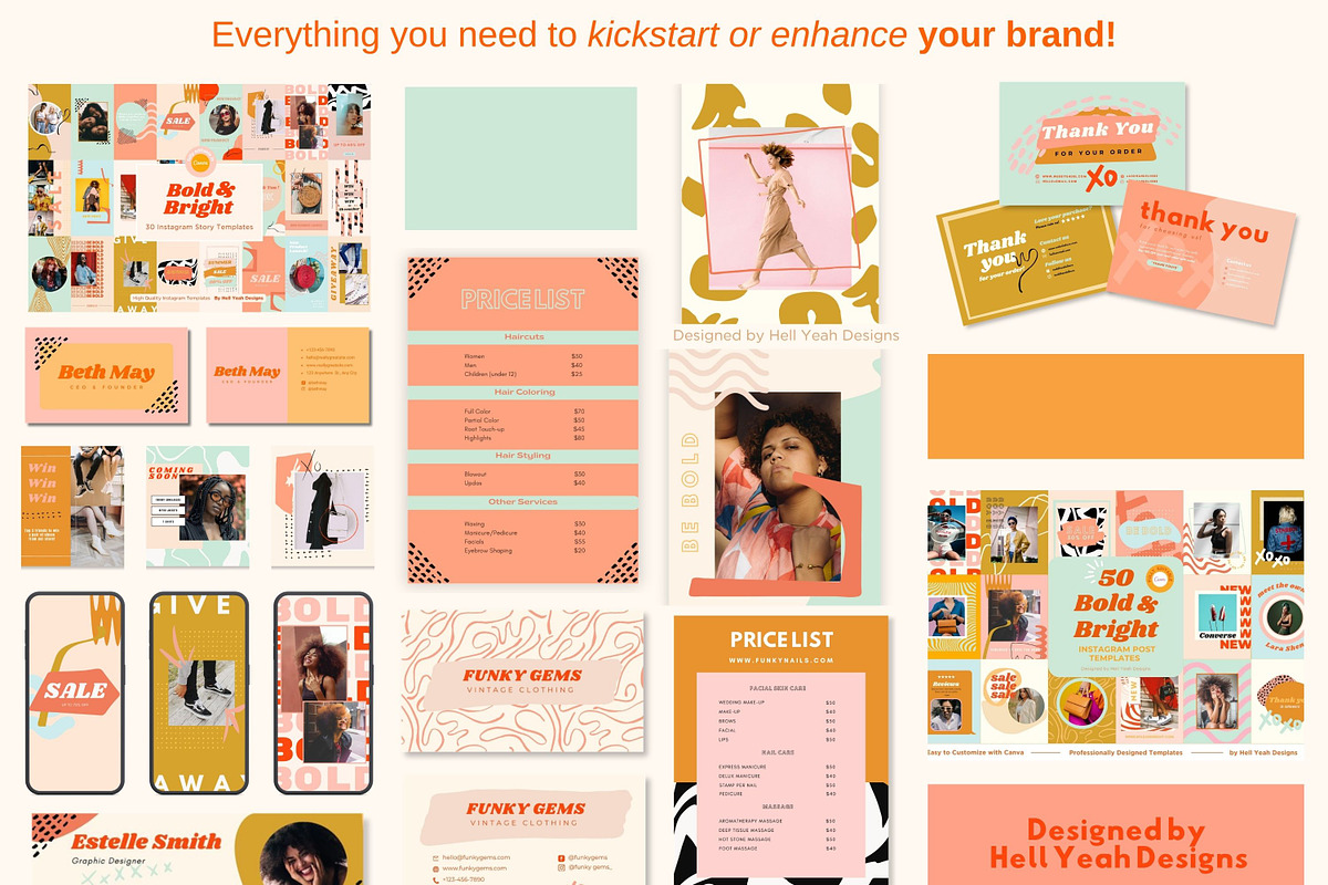Bold & Bright Branding Starter Kit, a Branding & Logo Template by Hell Yeah Designs (Photo 5 of 18)
