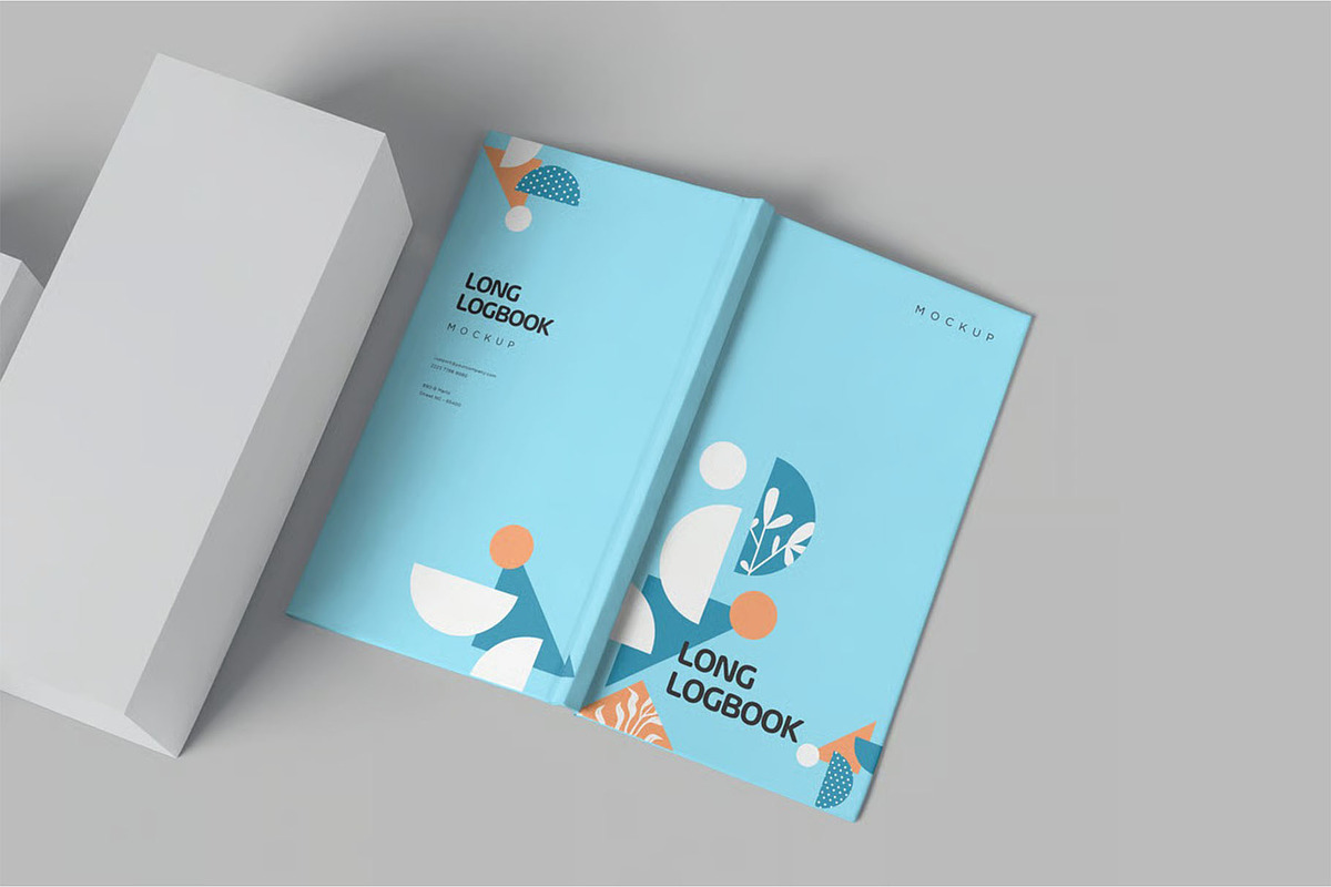 Long Rectangle Book Mockups, a Product Mockup by megostudi0 (Photo 6 of 8)