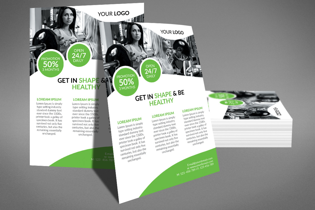 Yoga and Health Flyer Templates, a Flyer Template by graphicforest (Photo 2 of 4)
